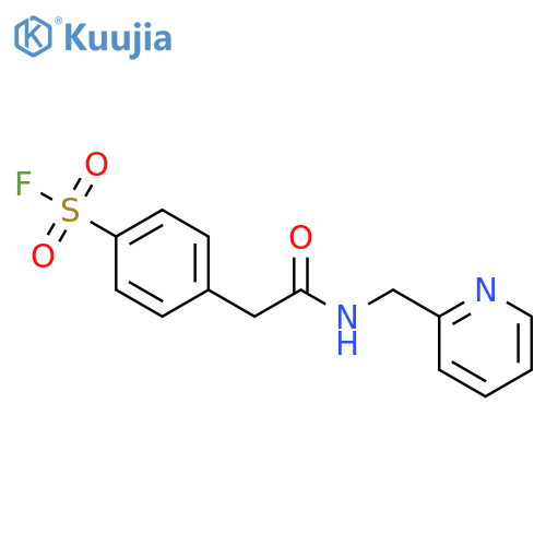 4-[2-Oxo-2-[(2-pyridinylmethyl)amino]ethyl]benzenesulfonyl fluoride structure
