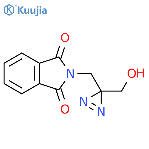 2-{3-(hydroxymethyl)-3H-diazirin-3-ylmethyl}-2,3-dihydro-1H-isoindole-1,3-dione structure