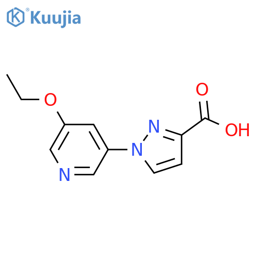 1-(5-ethoxypyridin-3-yl)-1H-pyrazole-3-carboxylic acid structure