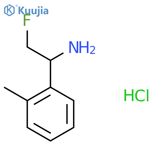 2-fluoro-1-(2-methylphenyl)ethan-1-amine hydrochloride structure
