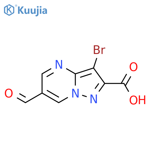 3-bromo-6-formylpyrazolo1,5-apyrimidine-2-carboxylic acid structure
