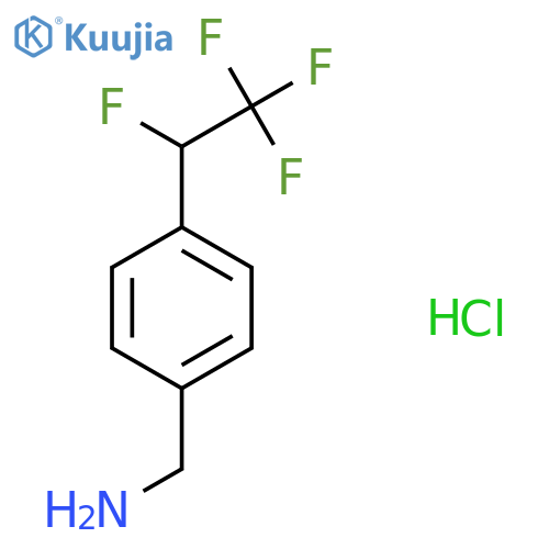 4-(1,2,2,2-tetrafluoroethyl)phenylmethanamine hydrochloride structure
