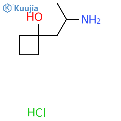 1-(2-Aminopropyl)cyclobutan-1-ol hydrochloride structure