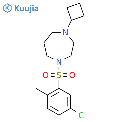 1-(5-chloro-2-methylbenzenesulfonyl)-4-cyclobutyl-1,4-diazepane structure