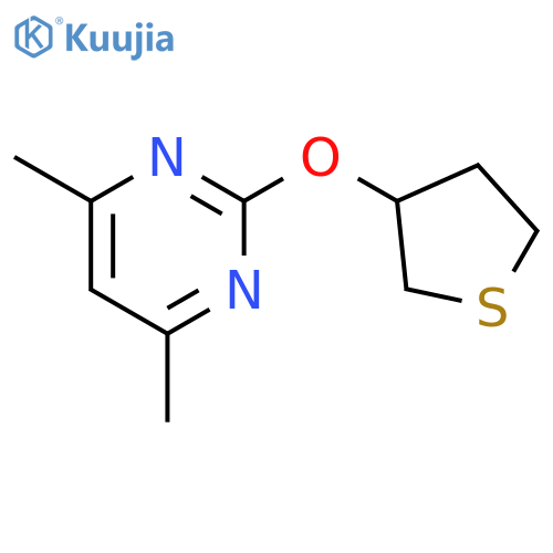 4,6-dimethyl-2-(thiolan-3-yloxy)pyrimidine structure