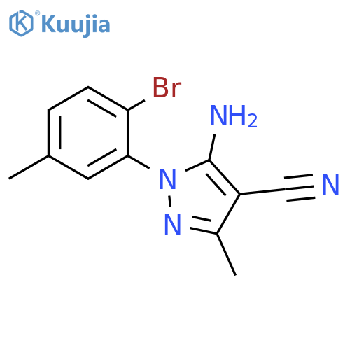 5-Amino-1-(2-bromo-5-methylphenyl)-3-methyl-1H-pyrazole-4-carbonitrile structure