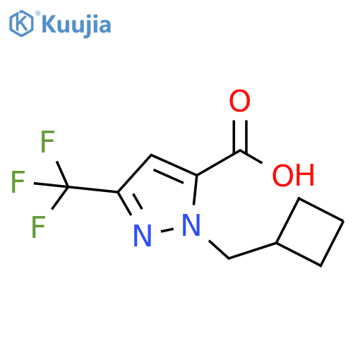 1-(cyclobutylmethyl)-3-(trifluoromethyl)-1H-pyrazole-5-carboxylic acid structure