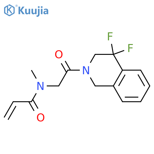 N-[2-(4,4-Difluoro-1,3-dihydroisoquinolin-2-yl)-2-oxoethyl]-N-methylprop-2-enamide structure