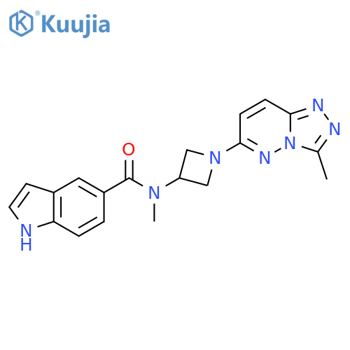 N-methyl-N-(1-{3-methyl-[1,2,4]triazolo[4,3-b]pyridazin-6-yl}azetidin-3-yl)-1H-indole-5-carboxamide structure