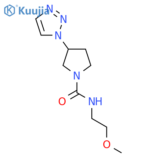 N-(2-methoxyethyl)-3-(1H-1,2,3-triazol-1-yl)pyrrolidine-1-carboxamide structure