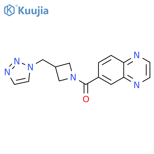 6-{3-(1H-1,2,3-triazol-1-yl)methylazetidine-1-carbonyl}quinoxaline structure