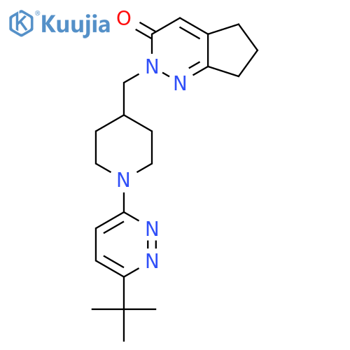 2-{[1-(6-tert-butylpyridazin-3-yl)piperidin-4-yl]methyl}-2H,3H,5H,6H,7H-cyclopenta[c]pyridazin-3-one structure