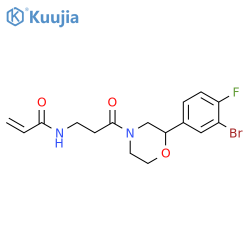 N-[3-[2-(3-Bromo-4-fluorophenyl)-4-morpholinyl]-3-oxopropyl]-2-propenamide structure