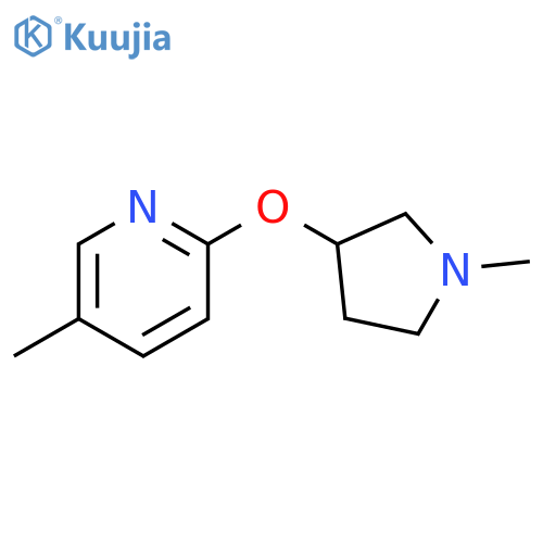 5-methyl-2-(1-methylpyrrolidin-3-yl)oxypyridine structure