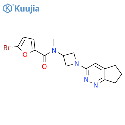 5-bromo-N-(1-{5H,6H,7H-cyclopenta[c]pyridazin-3-yl}azetidin-3-yl)-N-methylfuran-2-carboxamide structure