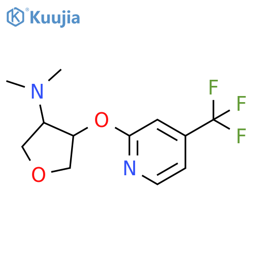 N,N-dimethyl-4-{[4-(trifluoromethyl)pyridin-2-yl]oxy}oxolan-3-amine structure