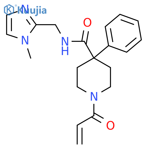 N-[(1-Methylimidazol-2-yl)methyl]-4-phenyl-1-prop-2-enoylpiperidine-4-carboxamide structure