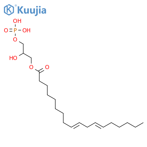 9,12-Octadecadienoicacid (9Z,12Z)-, 2-hydroxy-3-(phosphonooxy)propyl ester structure