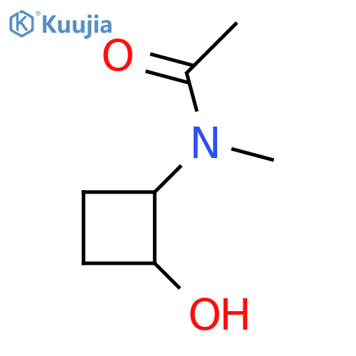 N-(2-hydroxycyclobutyl)-N-methylacetamide structure