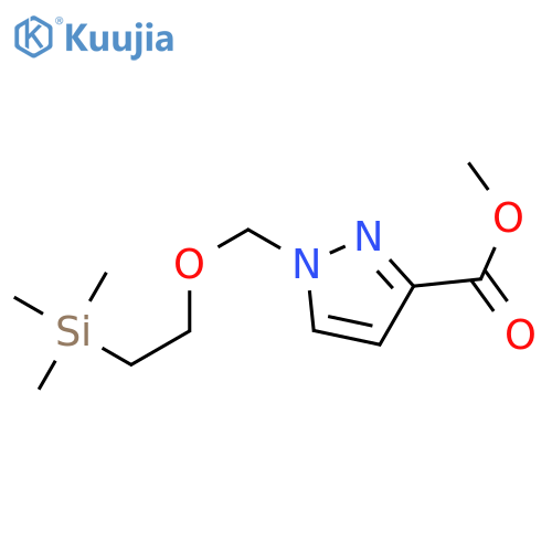 methyl 1-{[2-(trimethylsilyl)ethoxy]methyl}-1H-pyrazole-3-carboxylate structure