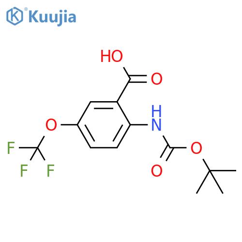 Benzoic acid,2-[[(1,1-dimethylethoxy)carbonyl]amino]-5-(trifluoromethoxy)- structure