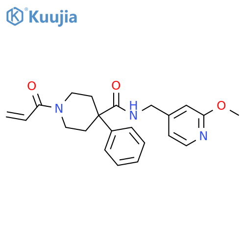 N-[(2-Methoxy-4-pyridinyl)methyl]-1-(1-oxo-2-propen-1-yl)-4-phenyl-4-piperidinecarboxamide structure