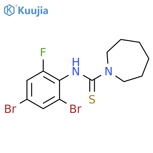 N-(2,4-Dibromo-6-fluorophenyl)azepane-1-carbothioamide structure