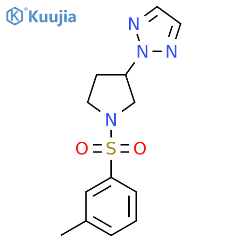 2-1-(3-methylbenzenesulfonyl)pyrrolidin-3-yl-2H-1,2,3-triazole structure