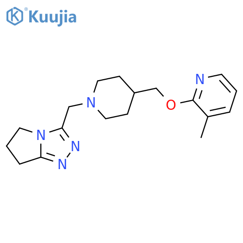 3-methyl-2-{[1-({5H,6H,7H-pyrrolo[2,1-c][1,2,4]triazol-3-yl}methyl)piperidin-4-yl]methoxy}pyridine structure