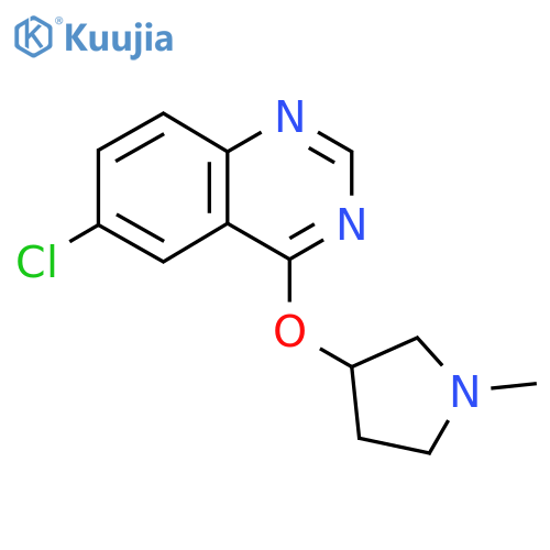 6-Chloro-4-[(1-methylpyrrolidin-3-yl)oxy]quinazoline structure