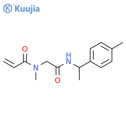 N-methyl-N-({1-(4-methylphenyl)ethylcarbamoyl}methyl)prop-2-enamide structure