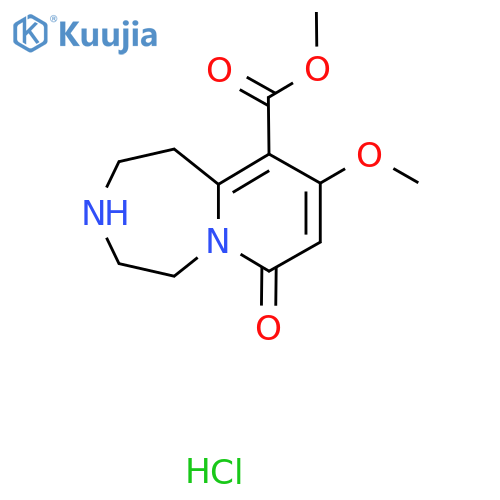 Methyl 9-methoxy-7-oxo-1,2,3,4,5,7-hexahydropyrido[1,2-d][1,4]diazepine-10-carboxylate hydrochloride structure
