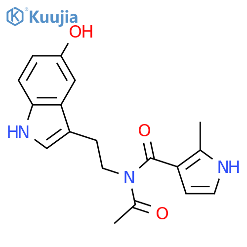 1H-Pyrrole-3-carboxamide,N-acetyl-N-[2-(5-hydroxy-1H-indol-3-yl)ethyl]-2-methyl- structure