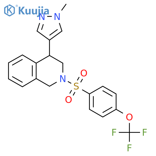 4-(1-methyl-1H-pyrazol-4-yl)-2-[4-(trifluoromethoxy)benzenesulfonyl]-1,2,3,4-tetrahydroisoquinoline structure