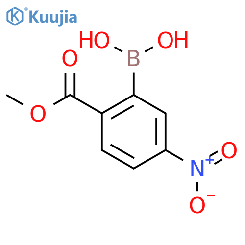 (2-(Methoxycarbonyl)-5-nitrophenyl)boronic acid structure