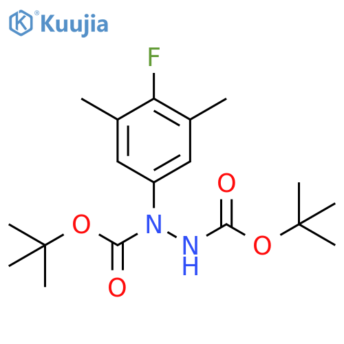 1,2-Hydrazinedicarboxylic acid, 1-(4-fluoro-3,5-dimethylphenyl)-, 1,2-bis(1,1-dimethylethyl) ester structure