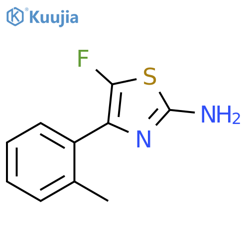 5-fluoro-4-(2-methylphenyl)-1,3-thiazol-2-amine structure