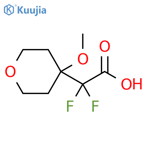 2,2-difluoro-2-(4-methoxyoxan-4-yl)acetic acid structure