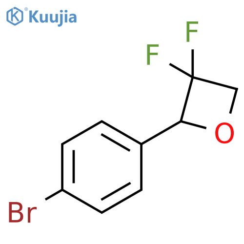 2-(4-bromophenyl)-3,3-difluorooxetane structure