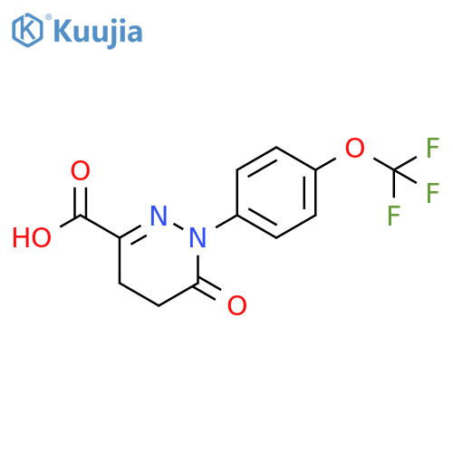 6-oxo-1-4-(trifluoromethoxy)phenyl-1,4,5,6-tetrahydropyridazine-3-carboxylic acid structure