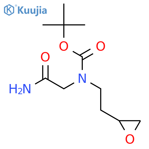 tert-butyl N-(carbamoylmethyl)-N-2-(oxiran-2-yl)ethylcarbamate structure