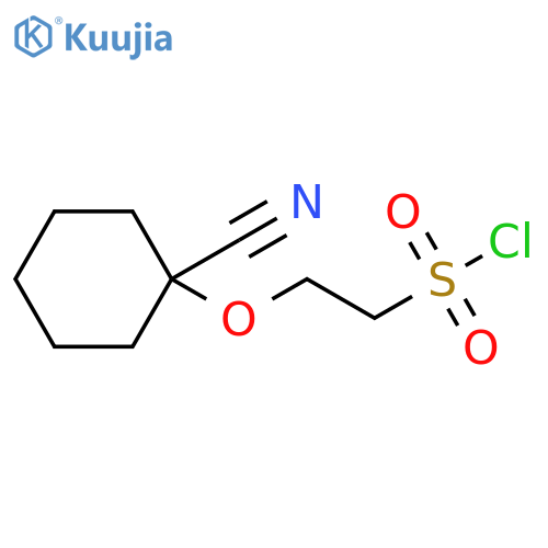 2-(1-cyanocyclohexyl)oxyethane-1-sulfonyl chloride structure