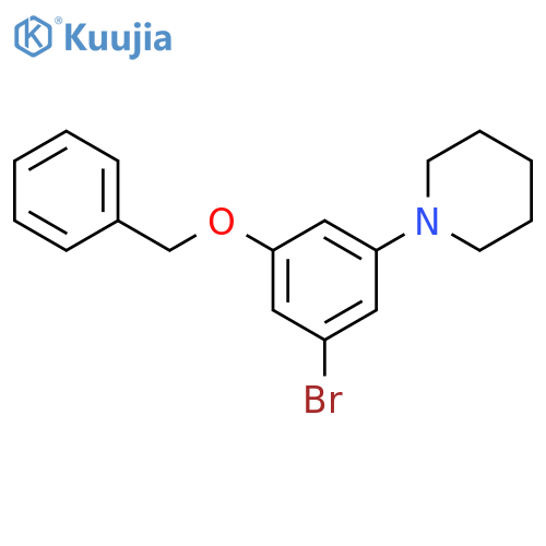1-[3-(Benzyloxy)-5-bromophenyl]piperidine structure