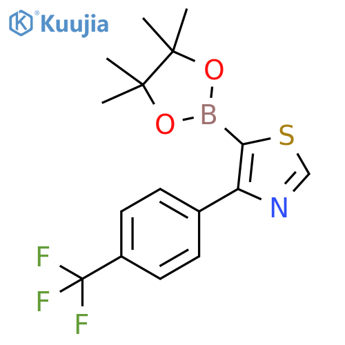4-(4-Trifluoromethylphenyl)thiazole-5-boronic acid pinacol ester structure