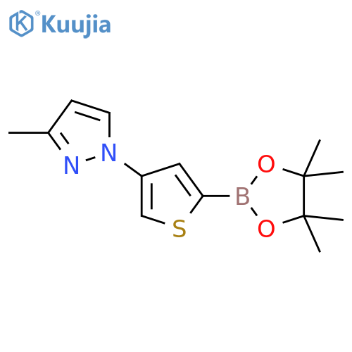 4-(3-Methyl-1H-pyrazol-1-yl)thiophene-2-boronic acid pinacol ester structure