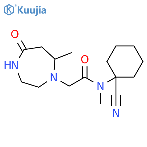 N-(1-Cyanocyclohexyl)hexahydro-N,7-dimethyl-5-oxo-1H-1,4-diazepine-1-acetamide structure