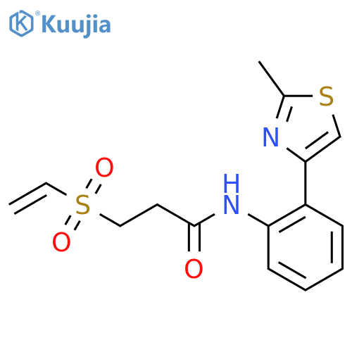 3-Ethenylsulfonyl-N-[2-(2-methyl-1,3-thiazol-4-yl)phenyl]propanamide structure