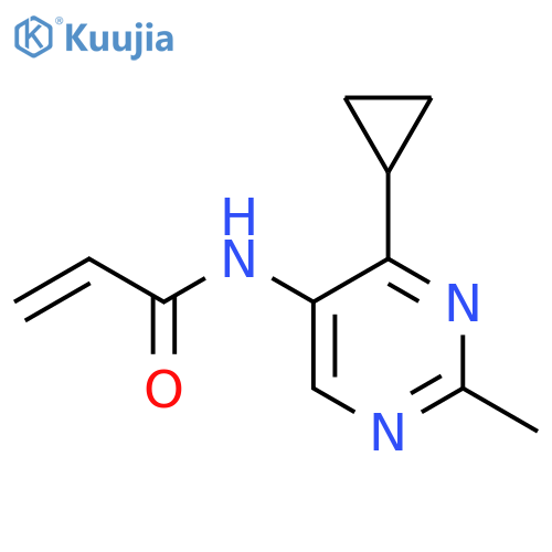 N-(4-Cyclopropyl-2-methylpyrimidin-5-yl)prop-2-enamide structure