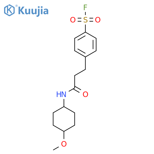 4-{2-[(4-Methoxycyclohexyl)carbamoyl]ethyl}benzene-1-sulfonyl fluoride structure