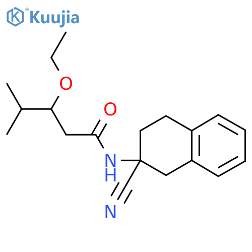n-(2-Cyano-1,2,3,4-tetrahydronaphthalen-2-yl)-3-ethoxy-4-methylpentanamide structure